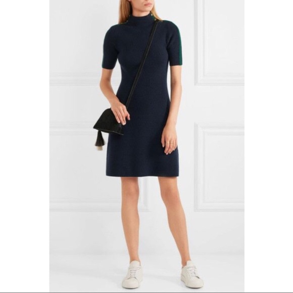 NWT Tory Burch Sardy Wool Navy Blue Dress